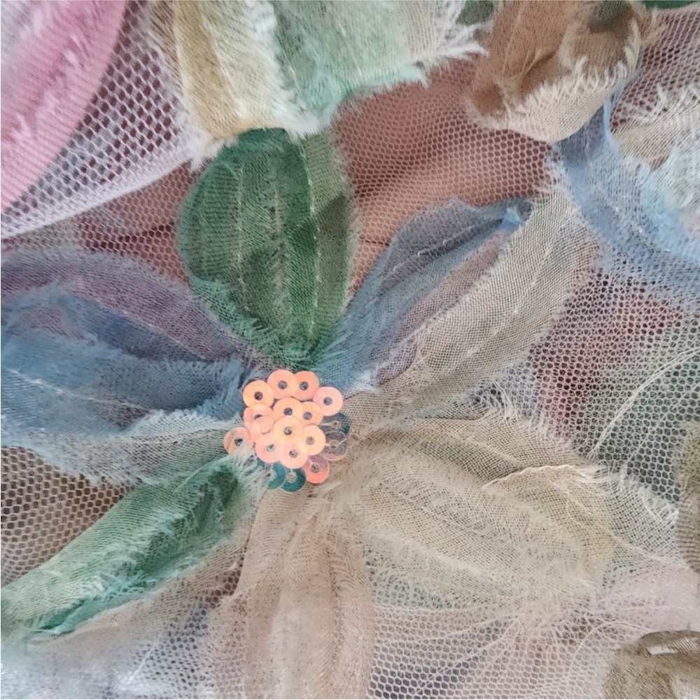 STORIA pastel floral appliqué babydoll dress - Picture 3 of 7